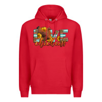 Red love chickens Premium Hoodie - LillyAllenDesigns
