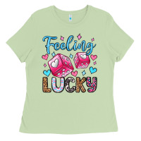 Matcha feeling lucky valentine's day olivia Ladies Tee - OliviaCreatesArt