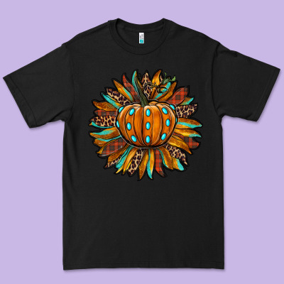 Pumpkin Sunflower Premium Tee Designed By Ranaportraitstore