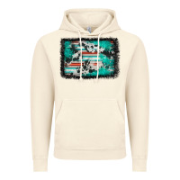 Vintage Artic western serape cowhide turquoise glitter Vintage Hoodie - FaDigitalArtStudio