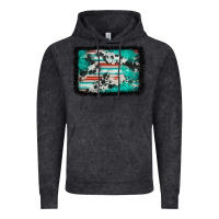 Vintage Black western serape cowhide turquoise glitter Vintage Hoodie - FaDigitalArtStudio