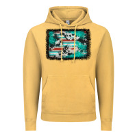 Vintage Mustard western serape cowhide turquoise glitter Vintage Hoodie - FaDigitalArtStudio