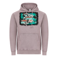 Vintage Zinc western serape cowhide turquoise glitter Vintage Hoodie - FaDigitalArtStudio