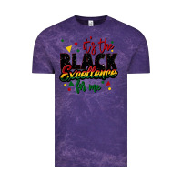Cloud Purple It's the black excellence for me Vintage Tee - FaDigitalArtStudio