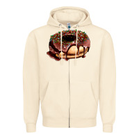 Sandshell chocolate donut with candies Zipper Hoodie - AdoDesignShop