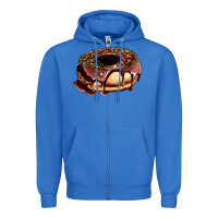 True Royal chocolate donut with candies Zipper Hoodie - AdoDesignShop