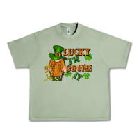 Oil Green lucky i'm gnome it St. Patricks Day Urban Heavy Tee - FaDigitalArtStudio
