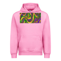 Fuchsia Pink Mardi gras colors with leopard Urban Hoodie - RanaPortraitStore