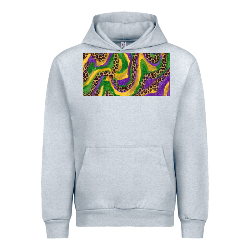 Mardi Gras Colors With Leopard Urban Hoodie by RanaPortraitStore | Teevron