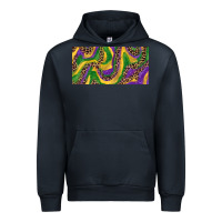 Navy Mardi gras colors with leopard Urban Hoodie - RanaPortraitStore