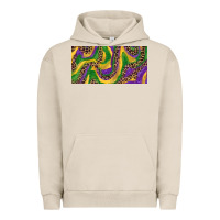 Pigment French Oak Mardi gras colors with leopard Urban Hoodie - RanaPortraitStore