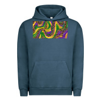 Pigment Midnight Navy Mardi gras colors with leopard Urban Hoodie - RanaPortraitStore