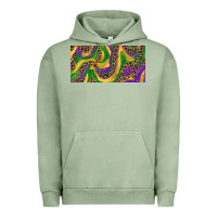Pigment Oil Green Mardi gras colors with leopard Urban Hoodie - RanaPortraitStore