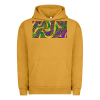 Pigment Peanut Butter Mardi gras colors with leopard Urban Hoodie - RanaPortraitStore