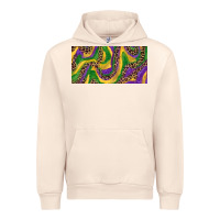 Sandshell Mardi gras colors with leopard Urban Hoodie - RanaPortraitStore