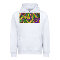 White Mardi gras colors with leopard Urban Hoodie - RanaPortraitStore