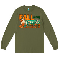 Army Green fall is my favorite color Long Sleeve Tee - BundleAndBundleShop