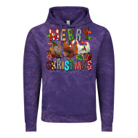Cloud Purple Merry christmas chickens Vintage Hoodie - FaDigitalArtStudio