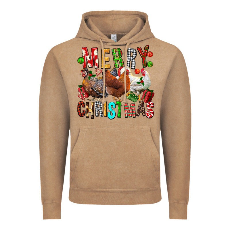 Merry Christmas Chickens Vintage Hoodie by FaDigitalArtStudio | Teevron