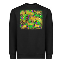 Black mardi gras fleur de lis and leopard background Heavyweight Sweatshirt - AdoDesignShop