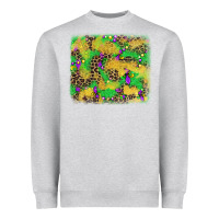 Heather Grey mardi gras fleur de lis and leopard background Heavyweight Sweatshirt - AdoDesignShop