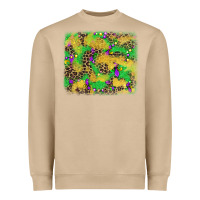 Mushroom mardi gras fleur de lis and leopard background Heavyweight Sweatshirt - AdoDesignShop