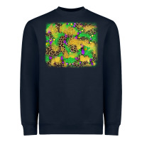 Navy mardi gras fleur de lis and leopard background Heavyweight Sweatshirt - AdoDesignShop