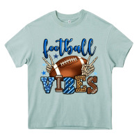 Arona Football vibes blue and grey team color Heavy Core Tee - HowdyJamesFarm