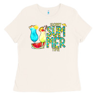 Bone sweet summer time turquoise yellow Ladies Tee - CowCowDesign