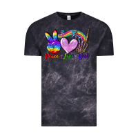 Cloud Black Peace love rock Vintage Tee - FaDigitalArtStudio