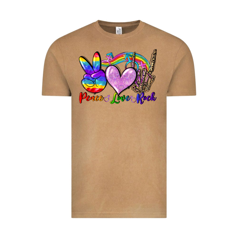 Peace Love Rock Vintage Tee by FaDigitalArtStudio | Teevron