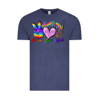 Vintage Denim Peace love rock Vintage Tee - FaDigitalArtStudio