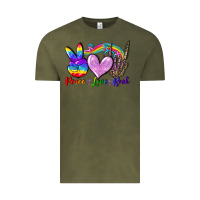 Vintage Olive Peace love rock Vintage Tee - FaDigitalArtStudio