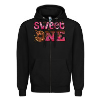 Black sweet one donut Zipper Hoodie - AdoDesignShop