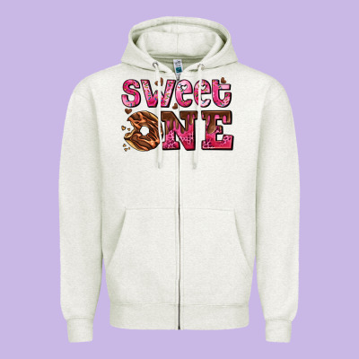 Sweet One Donut Zipper Hoodie Designed By Adodesignshop