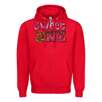 Red sweet one donut Zipper Hoodie - AdoDesignShop