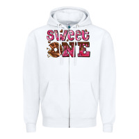 White sweet one donut Zipper Hoodie - AdoDesignShop