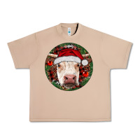 Burro Hereford Cow Christmas Urban Heavy Tee - RanaPortraitStore