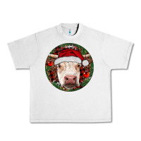 Lunar Rock Hereford Cow Christmas Urban Heavy Tee - RanaPortraitStore