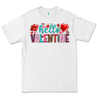 White Hello Valentine Premium Tee - HowdyJamesFarm