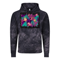 Cloud Black halloween trees and turquoise glitter background Vintage Hoodie - BundleAndBundleShop