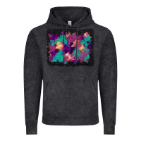 Vintage Black halloween trees and turquoise glitter background Vintage Hoodie - BundleAndBundleShop