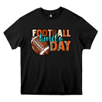 Black Football kinda day Heavy Core Tee - HowdyJamesFarm
