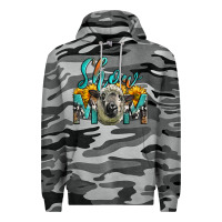 Slate Camo Western Show Mom Sheep Premium Hoodie - LillyAllenDesigns