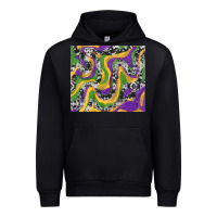 Black mardi gras cowhide Urban Hoodie - RanaPortraitStore