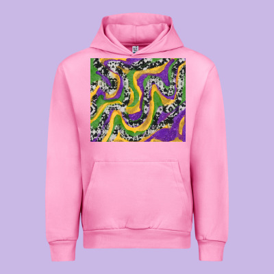 Mardi Gras Cowhide Urban Hoodie Designed By Ranaportraitstore
