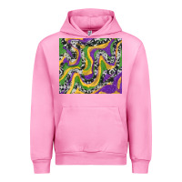Fuchsia Pink mardi gras cowhide Urban Hoodie - RanaPortraitStore