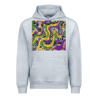 Heather Grey mardi gras cowhide Urban Hoodie - RanaPortraitStore