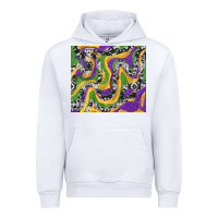 White mardi gras cowhide Urban Hoodie - RanaPortraitStore