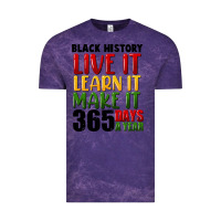 Cloud Purple black history live it Vintage Tee - FaDigitalArtStudio